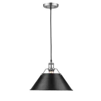Orwell One Light Pendant (3306-L PW-BLK)