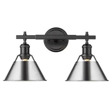 Orwell Two Light Bath Vanity (3306-BA2 BLK-CH)