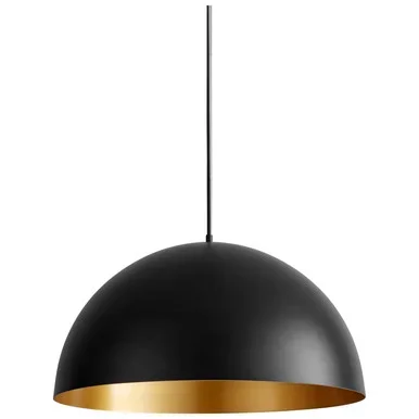 Oxygen Lucci LED Pendant in Black W/ Industrial Brass – 3-21-1550