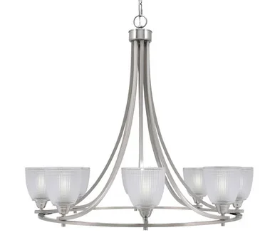 Paramount Eight Light Chandelier (3408-BN-500)