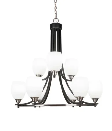Paramount Nine Light Chandelier (3409-MBBN-615)