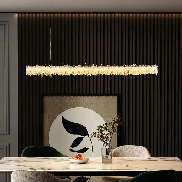 Patton Modern Rock Crystal Linear Chandelier,Island ChandelierPatto-3160