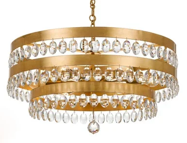 Perla Six Light Chandelier (6108-GA)