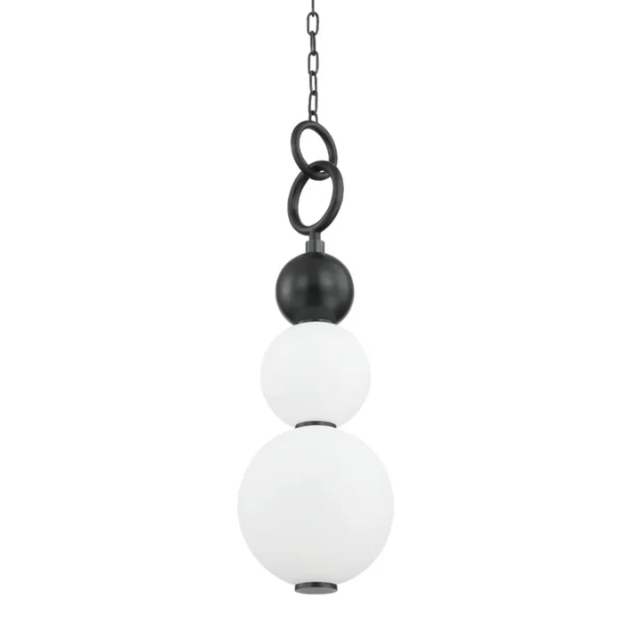 Perrin 1-Light Pendant in Black Brass by PEMBROOKE & IVES 9.5L x 9.5W x 31HPI1890701-BBR