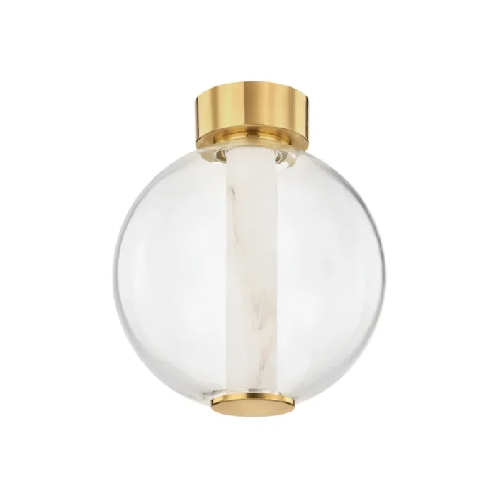 Pietra 1-Light Flush Mount in Vintage Brass 12L x 12W x 13.75H432-01-VB