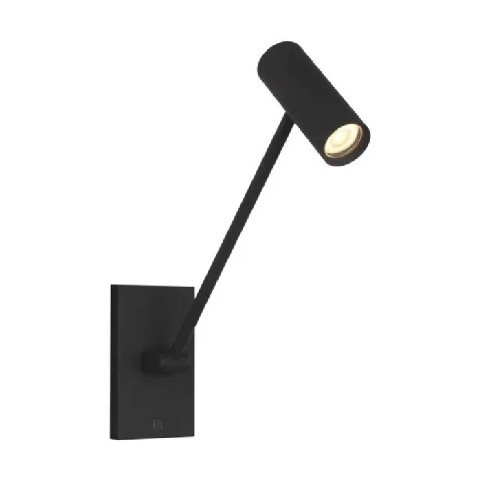 Ponte Small Task Sconce Wall Collection 1-Light 3000K Nightshade Black by Sean LavinSLTS14530B