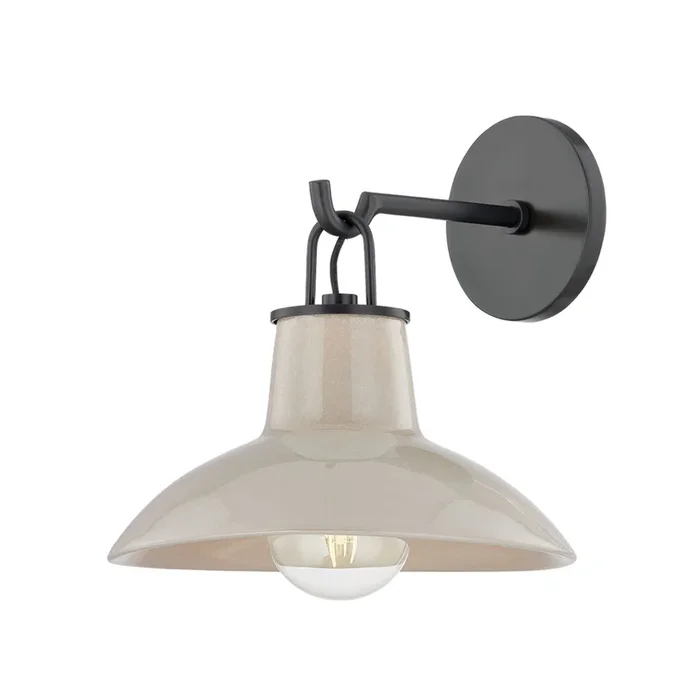 Pottersville 1-Light Wall Sconce in Distressed Bronze/Ceramic Ivory Crackle 10.5L x 10.5W x 11.25H1913-DB/CIC