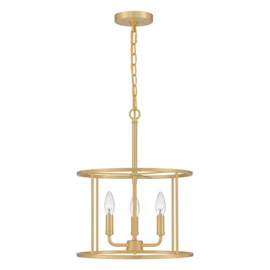 Quoizel Abner Three Light Pendant in Aged Brass – ABR2814AB