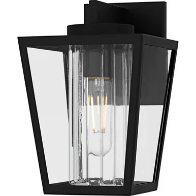 Quoizel Jett One Light Outdoor Wall Lantern in Matte Black – JET8307MBK