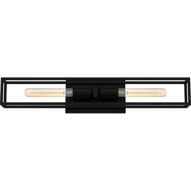 Quoizel Leighton Two Light Bath in Matte Black – LGN8624MBK