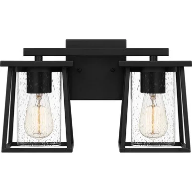 Quoizel Lodge Two Light Bath in Matte Black – LDG8615MBK
