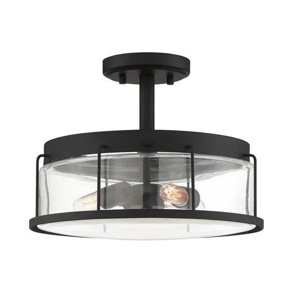 Quoizel LUD1713EK Ludlow 3 Light Semi-Flush Mount in Earth Black