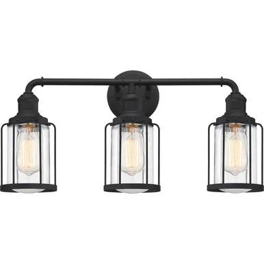 Quoizel Ludlow Three Light Bath in Earth Black – LUD8624EK