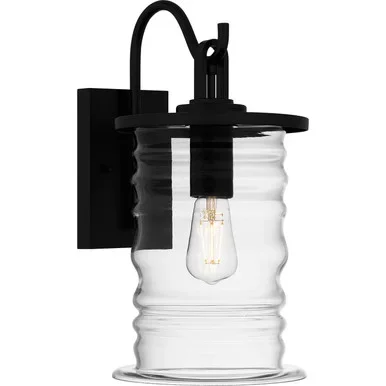 Quoizel Noland One Light Outdoor Wall Mount in Matte Black – NAD8408MBK