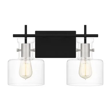 Quoizel Pensbury Two Light Bath in Matte Black – PEN8616MBK