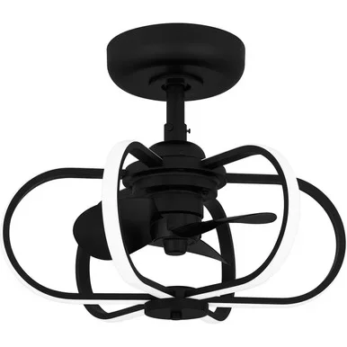 Quoizel Quoizel Fandelier LED Fandelier in Matte Black – QFA6164MBK