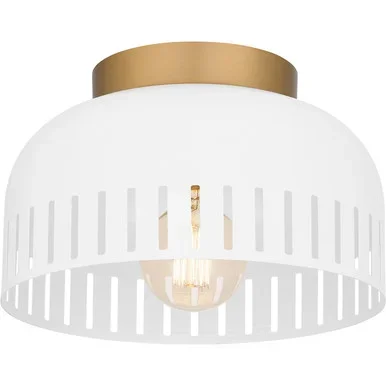 Quoizel Quoizel Flush Mount One Light Flush Mount in Matte White – QFL6208W