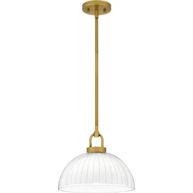Quoizel Quoizel Pendant One Light Pendant in Brushed Gold – QP6217BRG