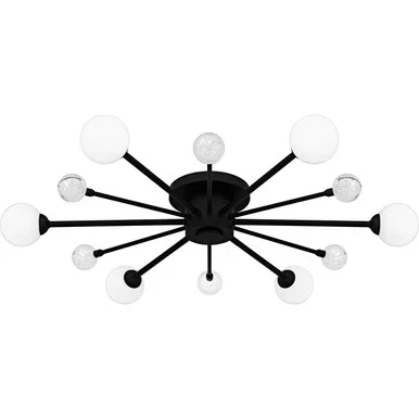 Quoizel Quoizel Semi-Flush Mount Six Light Semi-Flush Mount in Matte Black – QSF6781MBK