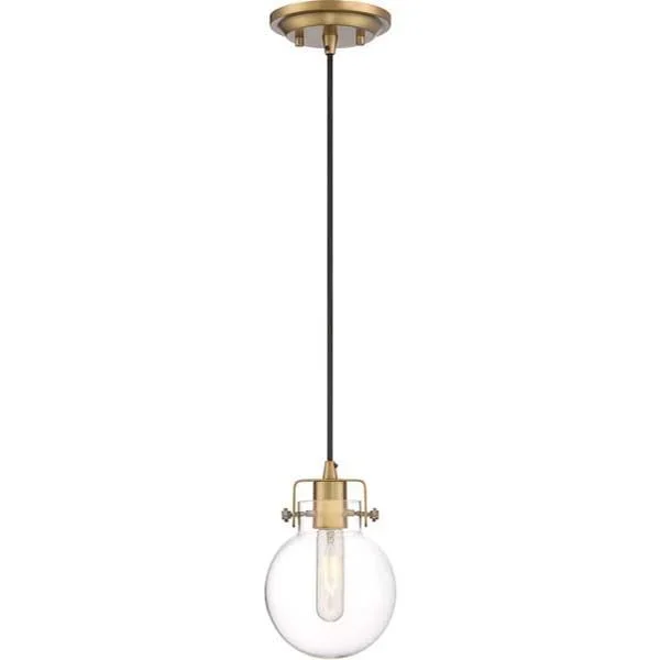 Quoizel SDL1506WS Sidwell 1 Light Mini Pendant in Weathered Brass
