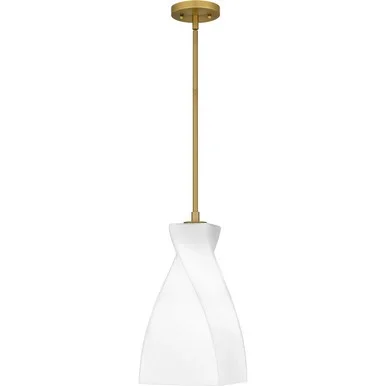 Quoizel Stetson One Light Mini Pendant in Brushed Gold – STS1508BRG