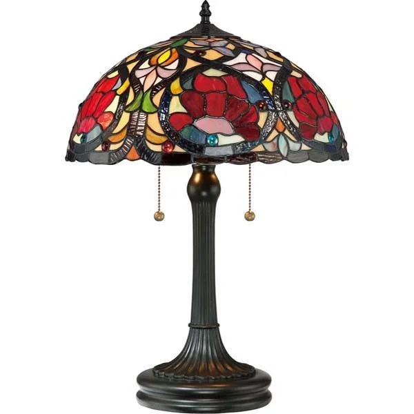 Quoizel TF879T Larissa 2 Light Table Lamp in Vintage Bronze