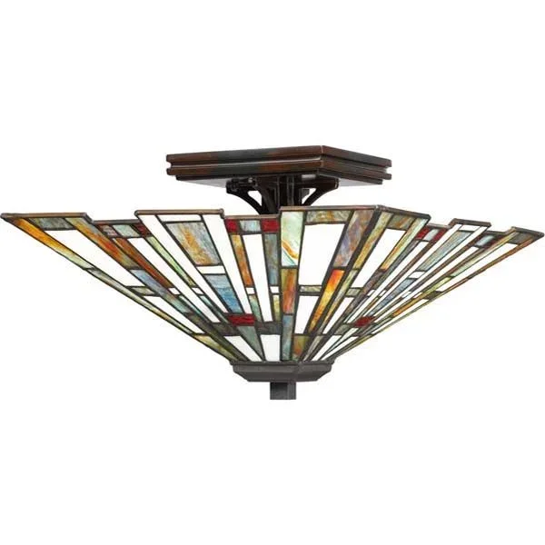 Quoizel TFMK1714VA Maybeck 2 Light Flush Mount in Valiant Bronze