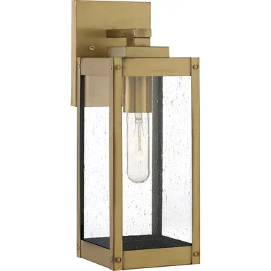 Quoizel Westover One Light Outdoor Wall Lantern in Antique Brass – WVR8405A