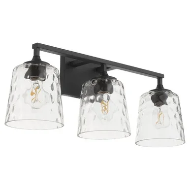 Quorum Eldorado Three Light Vanity in Matte Black – 5005-3-159