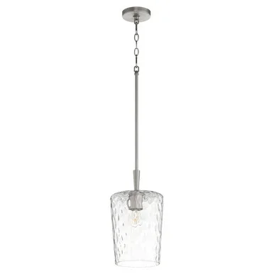 Quorum Goodwin One Light Pendant in Satin Nickel – 3204-65
