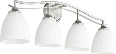 Quorum Jardin Four Light Vanity in Satin Nickel – 5027-4-65