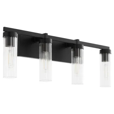 Quorum Kilbey Four Light Vanity in Matte Black – 533-4-59