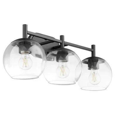 Quorum Lyon Three Light Vanity in Matte Black – 578-3-59