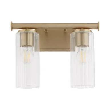 Quorum Mercier Two Light Vanity in Aged Brass – 541-2-80