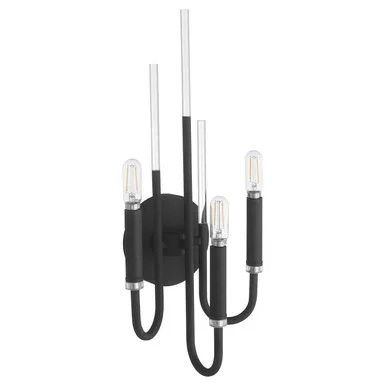 Quorum SUMMIT Three Light Wall Mount in Textured Black – 5223-3-69