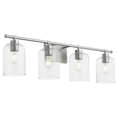 Quorum Tribute Four Light Vanity in Satin Nickel – 5374-4-65