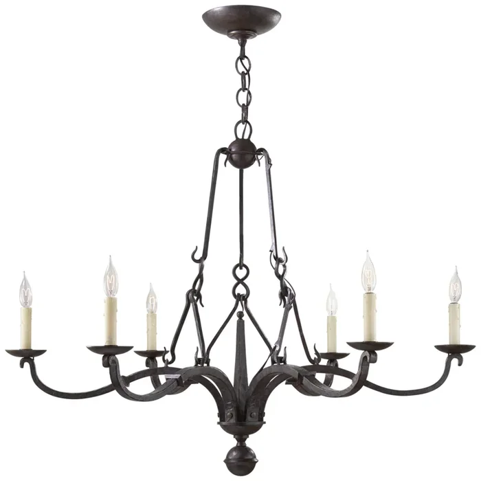 Ralph Lauren Allegra Medium Chandelier in Aged Iron Ceiling Light W44″ x H35″RL 5729AI