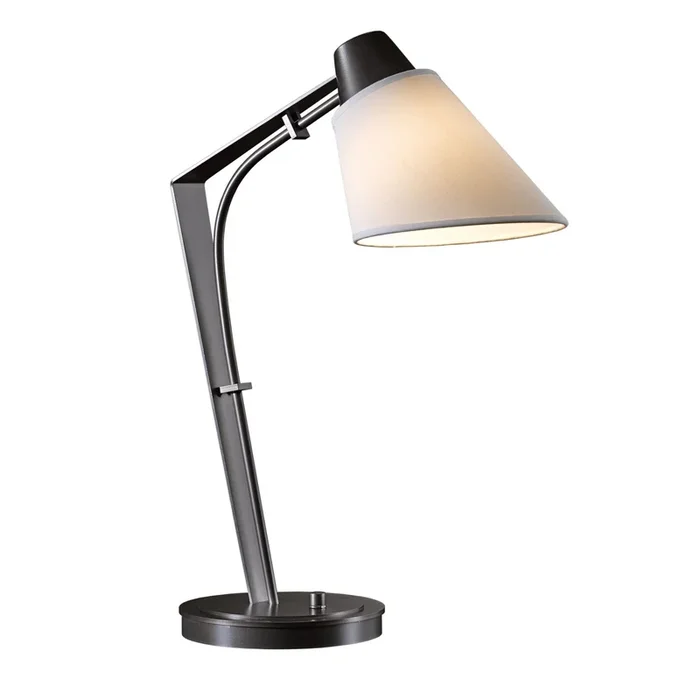 Reach Table Lamp 1-Light Natural Anna Shade (SF) in Dark Smoke – Dimmer on Base272860-SKT-07-SF0700