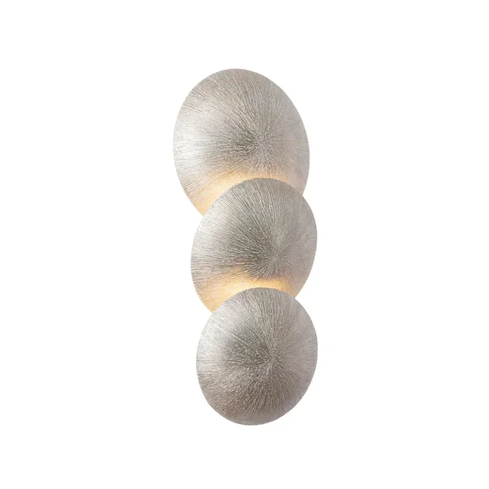 Reef Wall Sconce 3-Light LED in Textured Warm Silver Leaf 11W x 24HB4624-TWL