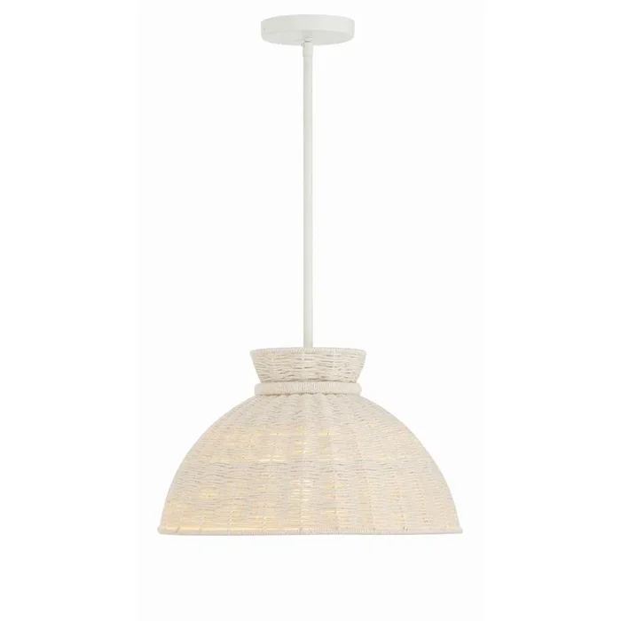 Reese 1 Light Matte White Pendant 16″W x 9.5″H x 16″DRES-10520-MT