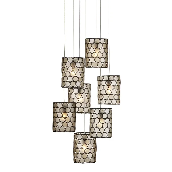 Regatta 7-Light Round Multi-Drop Pendant – Cupertino/Silver9000-1049