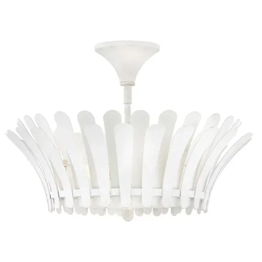Reina Medium Semi Flush Mount – Textured Plaster