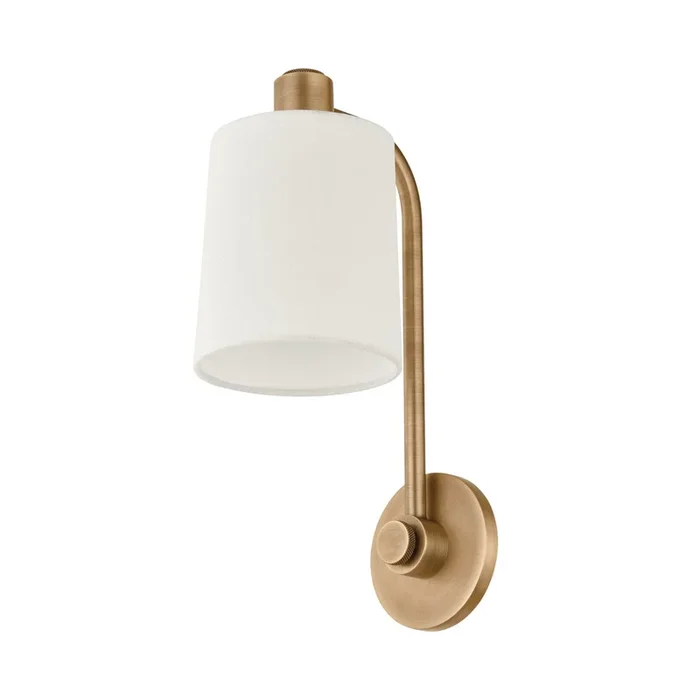 Rigby Wall Sconce 1-Light LED in Patina Brass 6L x 6W x 15.25HB2815-PBR