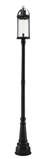 Roundhouse One Light Outdoor Post Mounted Fixture (569PHXL-564P-BK)