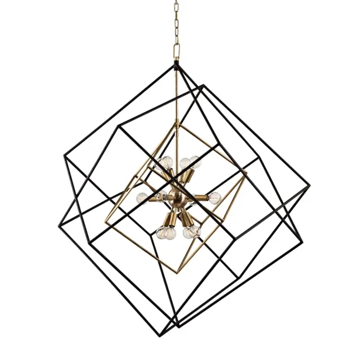 Roundout 12-Light Chandelier in Aged Brass 34L x 34W x 44.75H1234-AGB