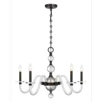 Savoy House Aragon Five Light Chandelier in Mediterranean Bronze – 1-4277-5-15
