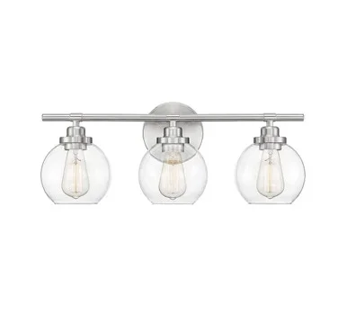 Savoy House Carson Three Light Bath Bar in Satin Nickel – 8-4050-3-SN