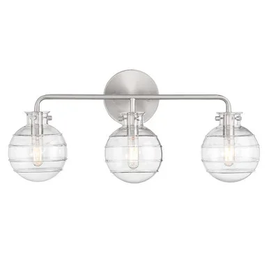 Savoy House Mason Three Light Bathroom Vanity in Satin Nickel – 8-4300-3-SN