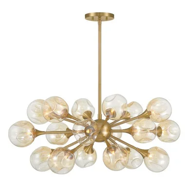 Savoy House Matisse 18 Light Chandelier in Warm Brass – 1-7935-18-322