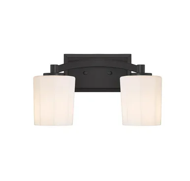 Savoy House Whitney Two Light Bathroom Vanity in Matte Black – 8-7710-2-BK